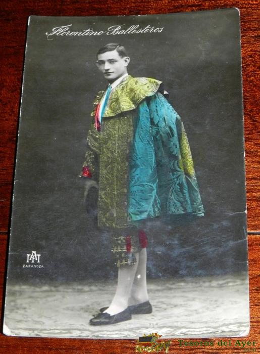 Antigua Foto Postal De Florentino Ballesteros, Torero, Ed. M. A. Zaragoza, No Circulada.