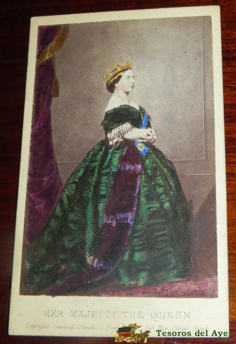 Fotografia De C. Clifford. Retrato De La Reina Victoria. 1861. Carte De Visite, Her Majesty The Queen Reina Victoria De Inglaterra, Mide 10,3 X 6,3 Cms. 