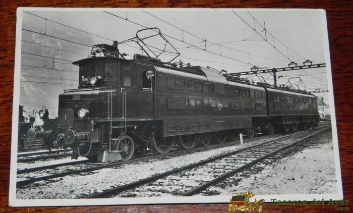 Antigua Foto Postal De Locomotora, Ferrocarril, Neue Elektrische Lokomotive Der Schweiz, Bundesbahnen, Photo Wehrli & Vouga & Co. No Circulada.