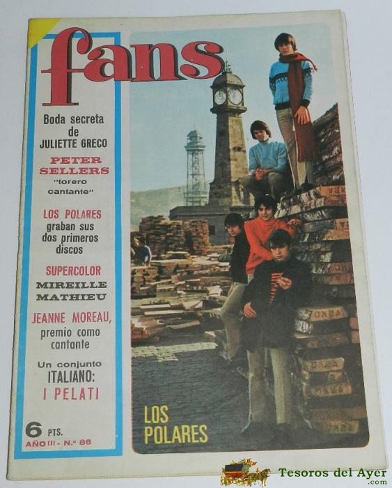 Revista Fans 86 � Lee Doorsey, Poster De Mireille Mathieu, Los Polares, Jeanne Moreau, 30 Paginas.