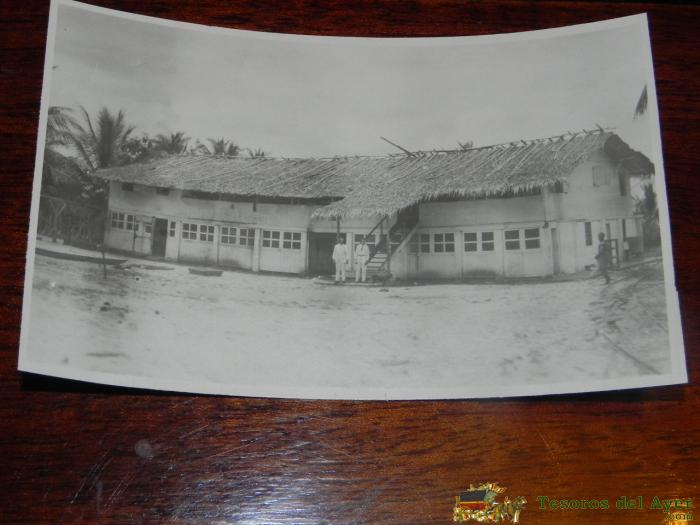Antigua Fotografia De Guinea Ecuatorial, Instalaciones De Fabrica De Madera, Colonia Espa�ola, Mide 13 X 8,5 Cms.