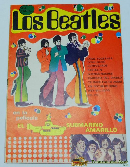Los Beatles � Cancionero De La Pel�cula El Submarino Amarillo - Original A�o 1970 -