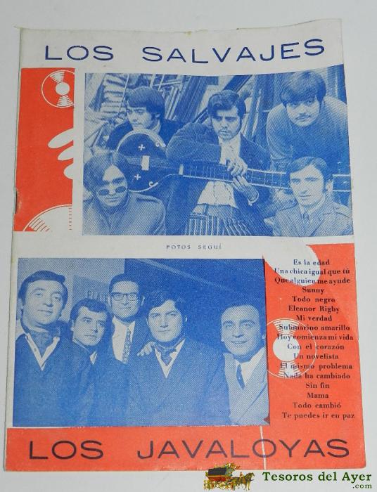 Cancionero De Los Exitos De Los Salvajes, Los Javaloyas, Los Mustang, The Beatles, The Rolling Stones Etc... Ediciones Marazul, 1967tiene 16 Paginas Y Mide 21,5 Cms. 