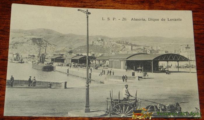 Antigua Postal De Almeria, Dique De Levante, L.s.p. - 20, Sin Circular