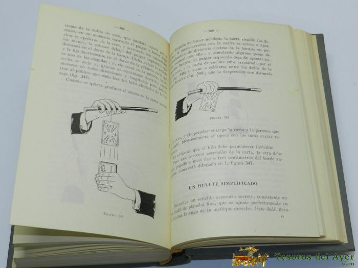 Mas De Doscientos Juegos De Manos Con La Baraja - Magia, Ilusionismo, Prestidigitacion, Wenceslao Ciur�, Con 383 Ilustraciones, A�o 1952, Mide 19,5 X 14 Cms.