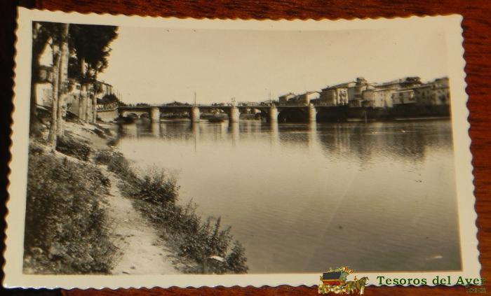 Antigua Foto Postal De Miranda De Ebro (burgos) Puente De Carlos Iii, Ed. Arribas 6, Escrita