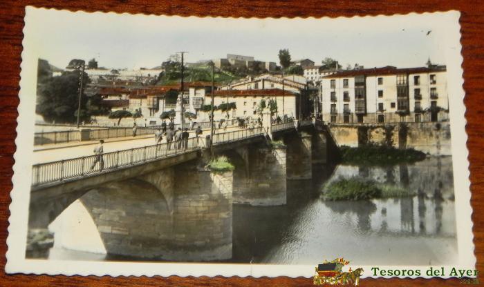 Antigua Foto Postal De Miranda De Ebro (burgos) Puente De Carlos Iii, Ed. Arribas 3, Escrita