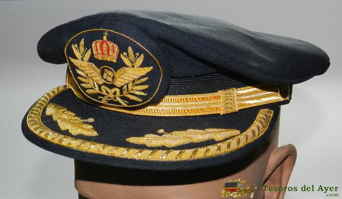 Gorra Piloto Comandante De Iberia, Lineas Aereas, Excelente Estado De Conservacion, Talla 58.
