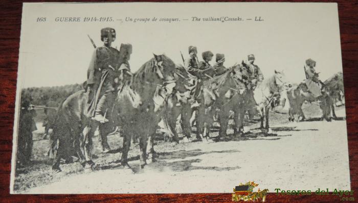 Antigua Postal De Rusia, Un Grupo De Cosacos Guerra 1914 - 1915