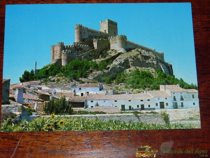 Antigua Foto Postal De Almansa, Albacete, Castillo, Ed. Fiter, Circulada.