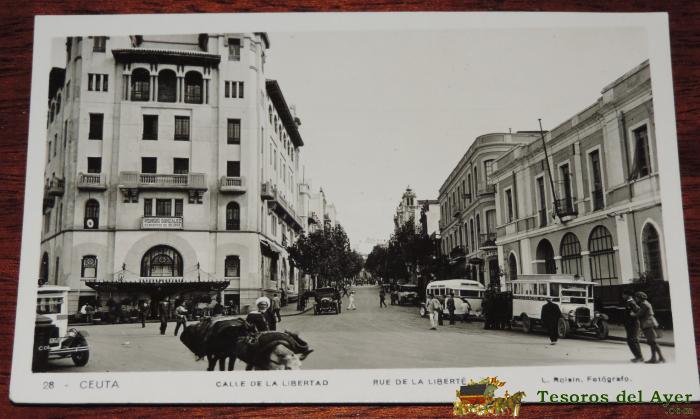 Antigua Foto Postal De Ceuta - N. 28 - Calle De La Libertad - Ed. L. Roisin - No Circulada - Escrita.