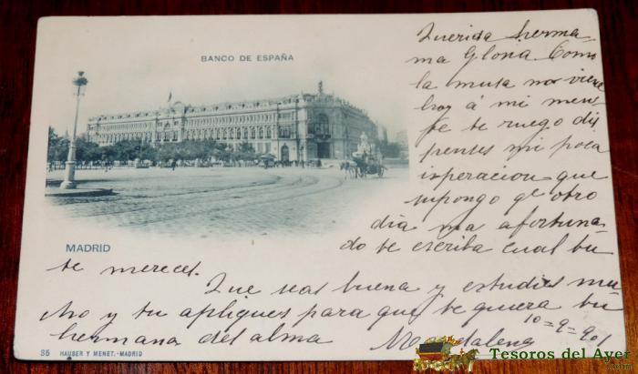 Madrid, Banco De Espa�a. Hauser Y Menet. N�m. 35. Circulada En 1901 Y Sin Dividir. Princ. S. Xx
