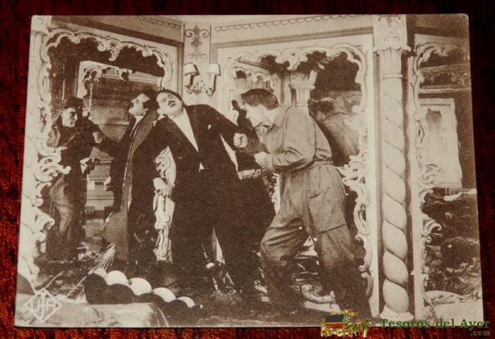 Renacer (schuldig), Bernhard Goetzke, Adolphe Engers.tarjeta En Cartulina, Mide 12 X 9 Cms. Con Publicidad Del Estreno En 1930 En El Teatro Principal.