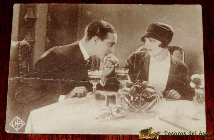 Renacer (schuldig), Bernhard Goetzke, Adolphe Engers.tarjeta En Cartulina, Mide 12 X 9 Cms. Con Publicidad Del Estreno En 1930 En El Teatro Principal.
