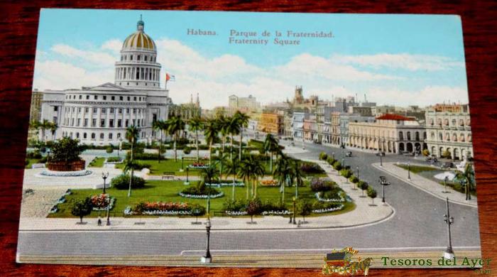 Postal De La Habana (cuba) Parque De La Fraternidad, C. Jordi 37 Sin Circular