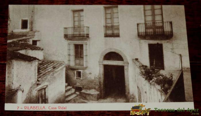 Postal De Vilabella (tarragona), Casa Vidal, Ed. Thomas N� 7 Sin  Circular