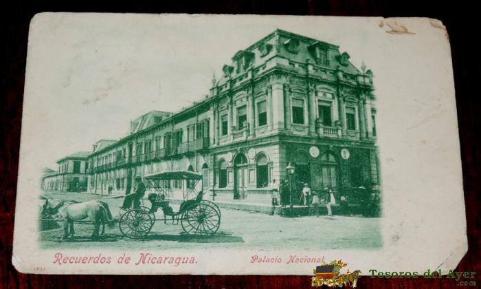Postal De Nicaragua, Palacio Nacional, 1851, Escrita, Algun Peque�o Deterioro Tal Como Se Ve En Las Fotografia Puestas.