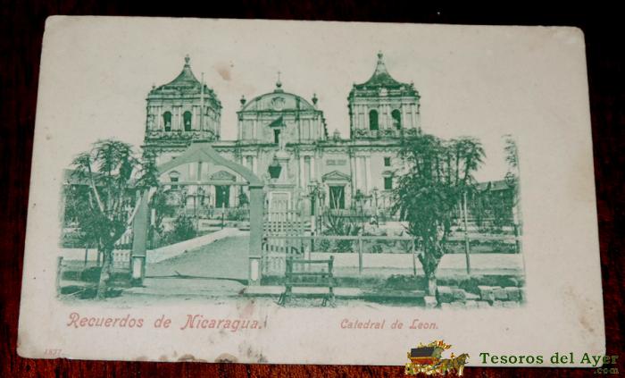 Postal De Nicaragua, Catedral De Leon, Escrita