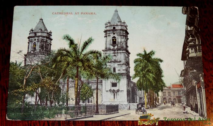 Foto Postal De Panama, Catedral, Escrita Sin Circular