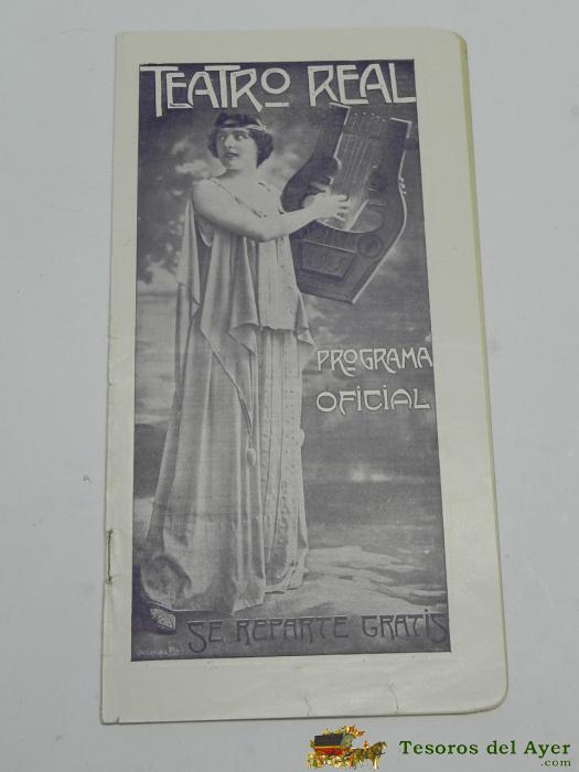 Programa Del Teatro Real, 18 De Noviembre De 1911, Opera De Fausto, Tiene 12 Pag, Mide 24 X 12,5 Cms.