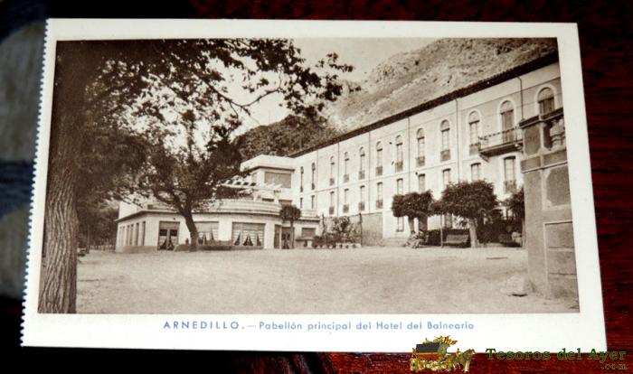 Antigua Postal Del Balneario De Arnedillo - Pabellon Principal Del Hotel Balneario, Ed. Arte, No Circulada.