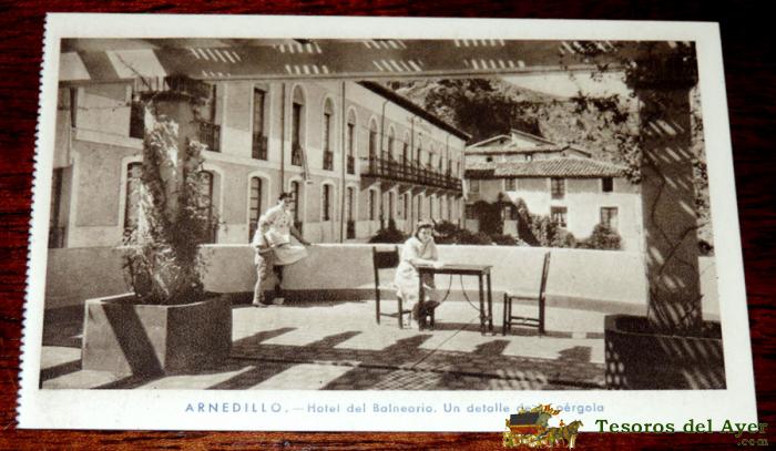 Antigua Postal Del Balneario De Arnedillo - Hotel Del Balneario, Ed. Arte, No Circulada.