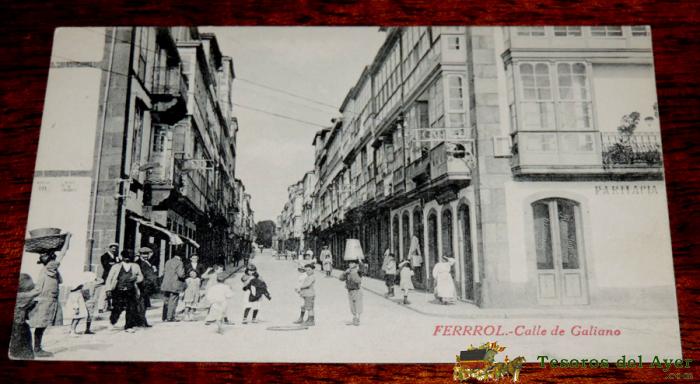 Postal De Ferrol, Calle De Galiano, Ed. Couce, No Circulada.