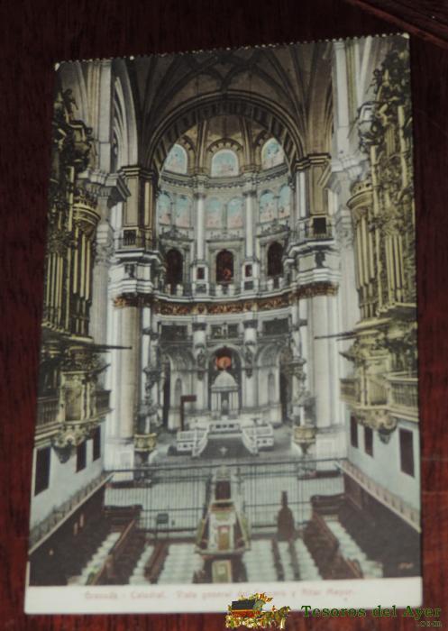 Postal De Granada, Catedral, Vista General Del Crucero Y Altar Mayor. No Circulada. Ed. R. Garzon.