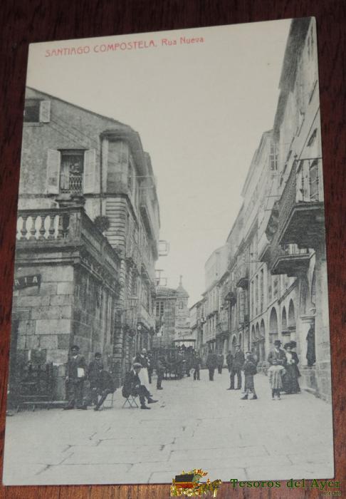 Santiago De Compostela. Rua Nueva. Fototipia Thomas 432, Sin Circular