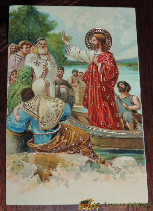 Postal P.f.b. N� 9882 Jesucristo, Llena De Dorados Metalicos, Realmente Preciosa, Sin Circular, Made In Germany