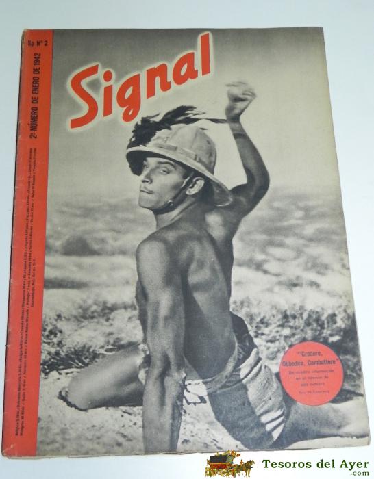 Revista Signal De 1942. Sp N� 2, Lleva El Poster Central