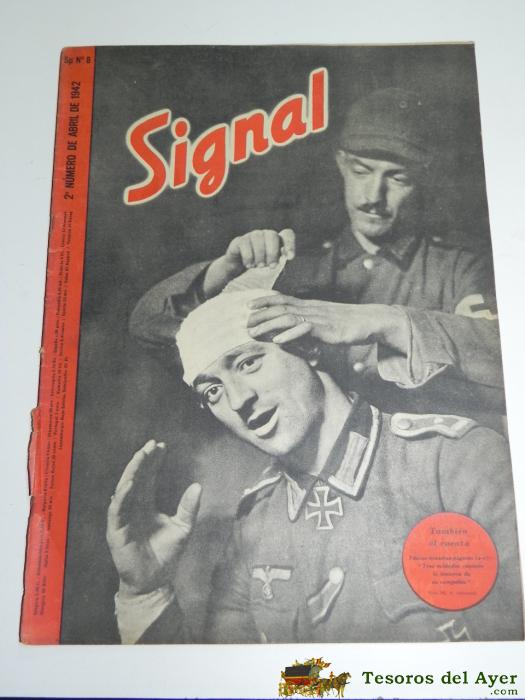 Revista Signal De 1942. Sp N� 8, Lleva El Poster Central
