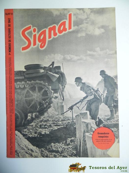 Revista Signal 1942, Sp N� 19, Division Azul, Lleva El Poster Central