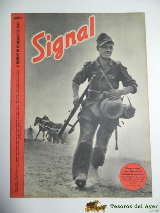 Revista Signal 1942, Sp N� 21, Division Azul, Lleva El Poster Central