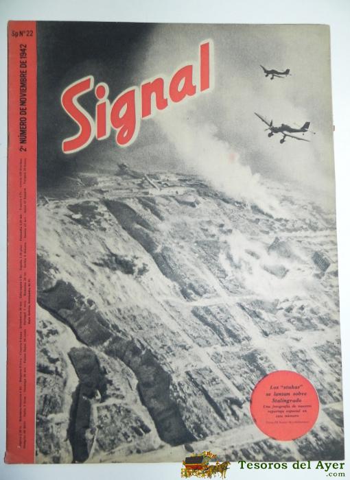 Revista Signal 1942, Sp N� 22, Division Azul, Lleva El Poster Central
