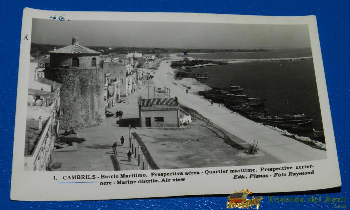 Foto Postal De Tarragona, Barrio Maritimo, Perspectiva Aerea, Ed. Planas, Ftoto Raymond N� 1, Escrita