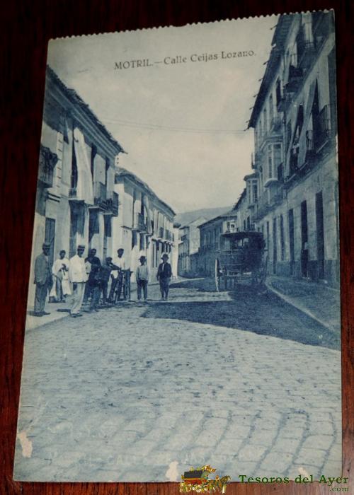 Postal De Motril, Granada, Calle Ceijas Lozano. Ed. P. Mart�nez Joya. Sin Circular.