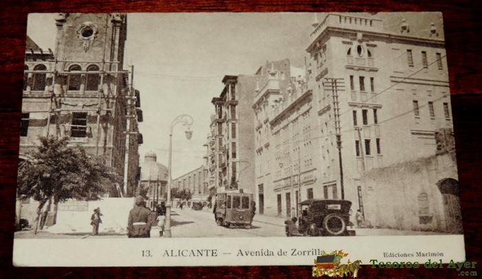 Alicante, Avda. De Zorrilla,  Ediciones Marimon 13, Sin Circular