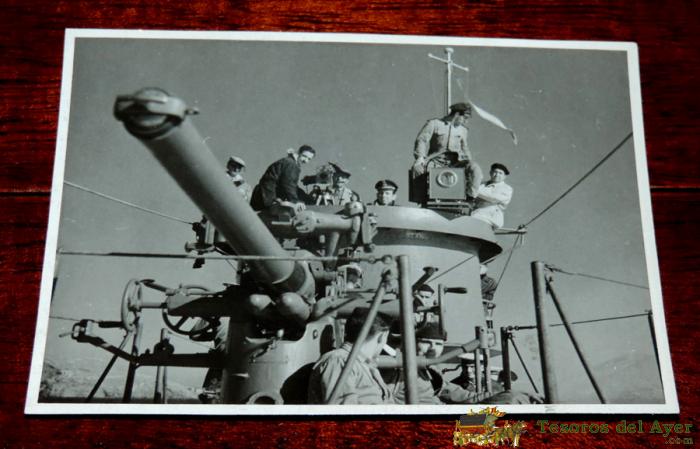 Fotografia De Submarino Saliendo De Cartagena, Noviembre De 1949, Mide 11,5 X 8,3 Cms.