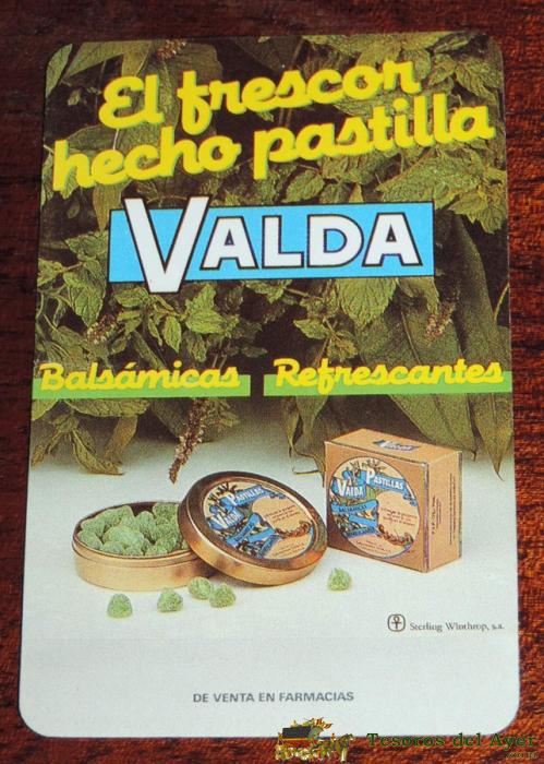 Calendar 1990 Valda, Fournier, Buen Estado