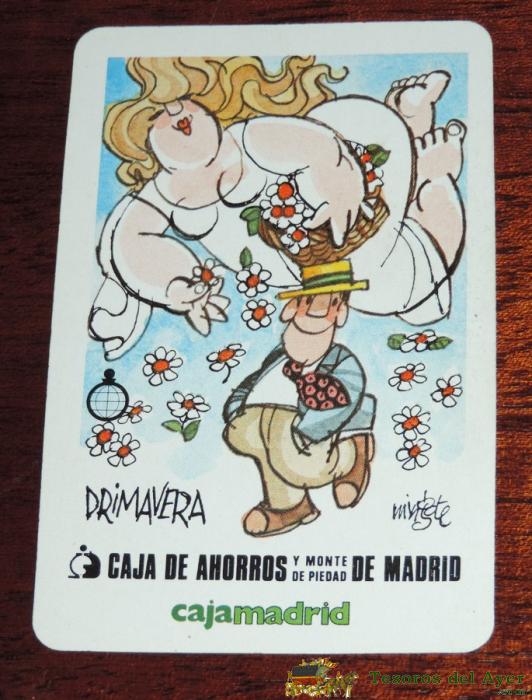 Calendar 1985 Caja Madrid, Fournier, Buen Estado