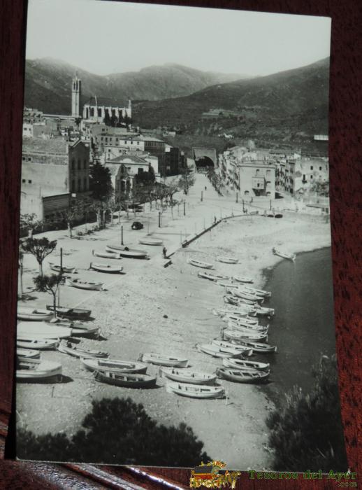 Foto Postal De Port- Bou Paseo General Goded Y Ramba Circulada 1956 Comercial Prat 15x9,5 Cm.