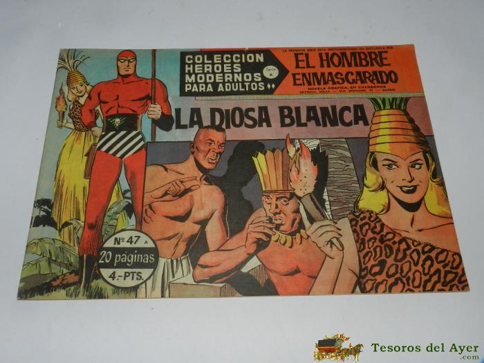 Coleccion Heroes Modernos: El Hombre Enmascarado Serie A, Numero 47, Buen Estado General, Autor/es: Lee Falk Editorial: Dolar. Fecha Edicion: 1958, Mide 30 X 21 Cms.