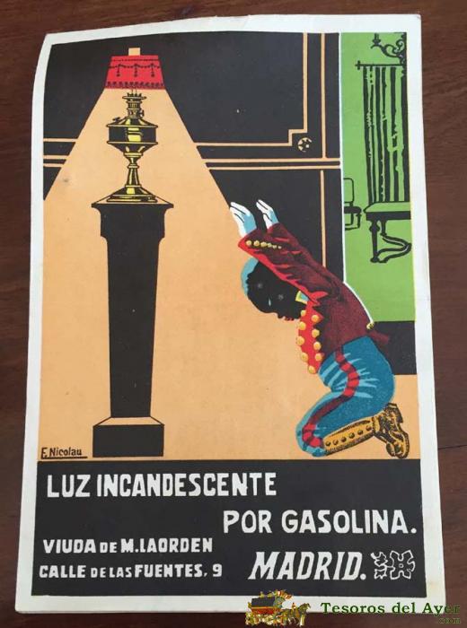 Catalogo Antiguo Luz Incandescente Por Gasolina, Enero De 1935 Lamparas Vda. De M. Laorden. 18 Pags. Mide 25 X 17 Cms.