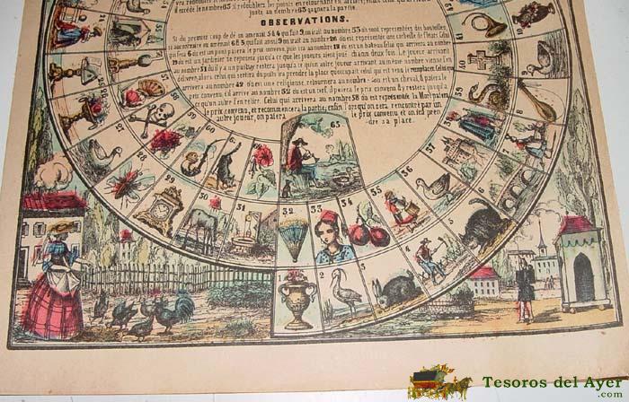 Ancien Jeu De L'Oie Image D'Épinal – Jeu De Société Vintage – Antique Game